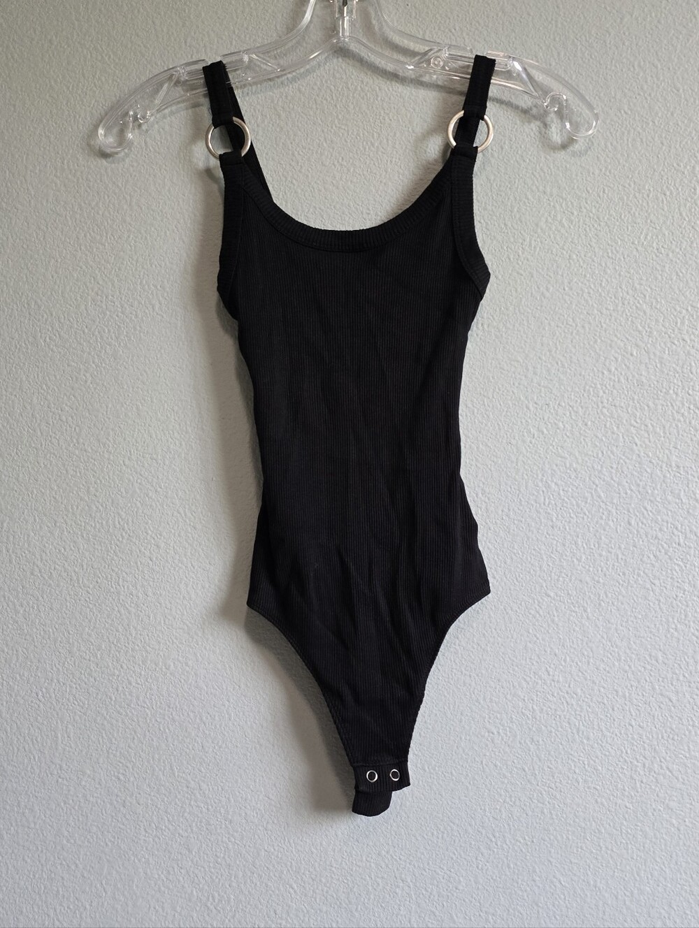 Express Tank Top Bodysuit With Silver Ring Detail Fits Like XS